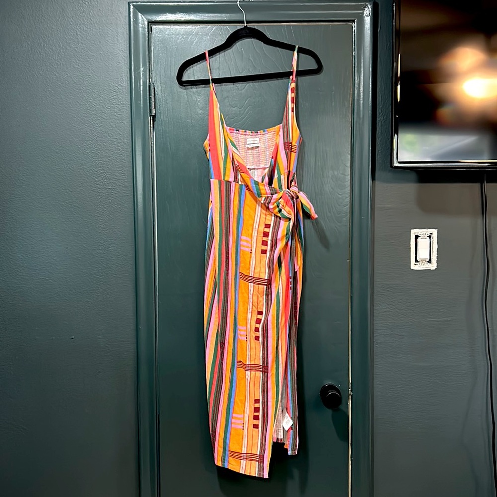 Flashing Lights MIDI Wrap Dress - Medium - Urban Outfitters